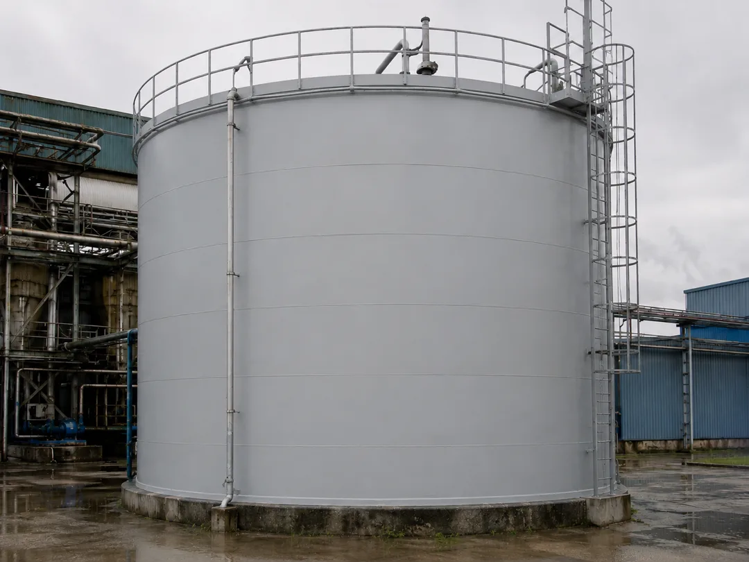 Industrial silo, shielded from corrosion – After